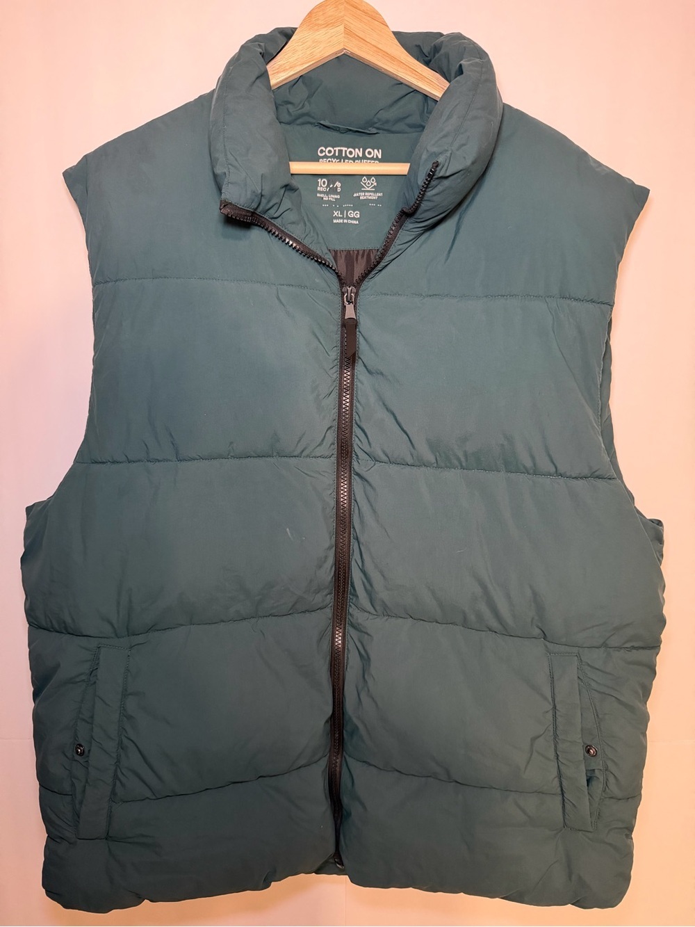 Cotton On Men's Teal Quilted Puffer Vest